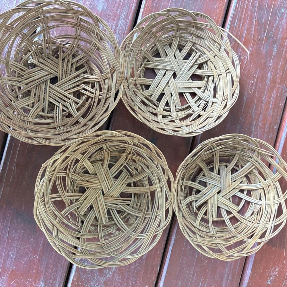 Unbranded Wicker Baskets Unisex Small Tan NWOT Coastal Storage Set of 4
